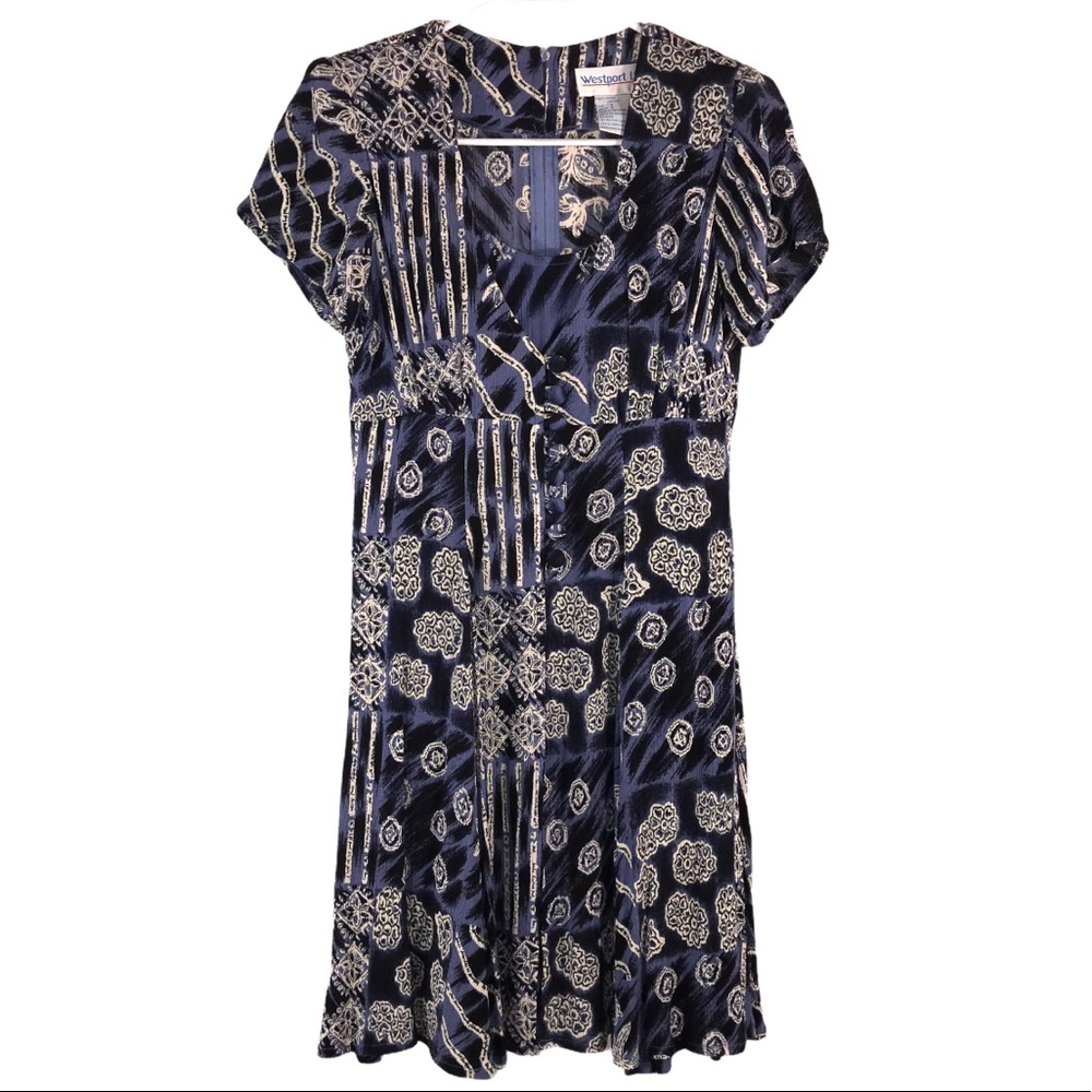 Vintage 1990s Rayon Layered Dress